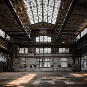Papier Peint Hall industriel abandonné