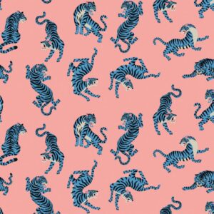 Papier Peint Motif Tigres bleus